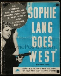 9x896 SOPHIE LANG GOES WEST pressbook 1937 great image of reformed jewel thief Gertrude Michael!