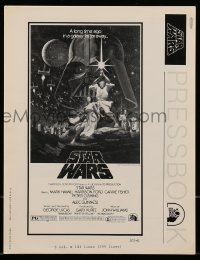9x905 STAR WARS pressbook 1977 George Lucas classic sci-fi epic, lots of advertising images!