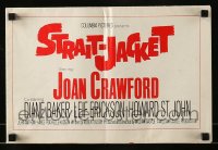 9x910 STRAIT-JACKET pressbook 1964 ax murderer Joan Crawford, William Castle, unfolds to 30x40!