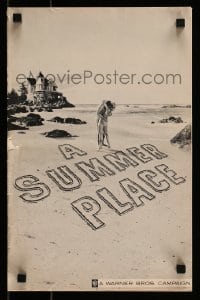 9x913 SUMMER PLACE pressbook 1959 Sandra Dee & Troy Donahue in young lovers classic!