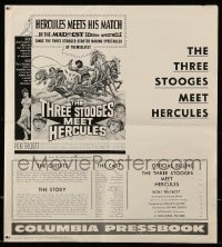 9x937 THREE STOOGES MEET HERCULES pressbook 1961 Moe Howard, Larry Fine & Joe DeRita, Samson Burke!