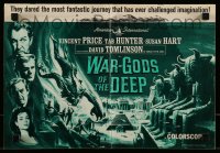 9x970 WAR-GODS OF THE DEEP pressbook 1965 Vincent Price, Jacques Tourneur underwater sci-fi!