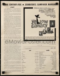 9x992 YELLOW CANARY pressbook 1963 Barbara Eden, Pat Boone is a soft yellow thing!