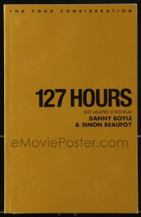 9x208 127 HOURS For Your Consideration 5.5x8.5 script March 6, 2010, screenplay by Boyle & Beaufoy!