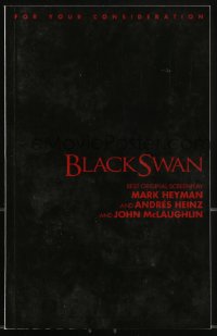 9x218 BLACK SWAN For Your Consideration 5.5x8.5 script Nov 3, 2009, by Heyman, Heinz & McLaughlin!