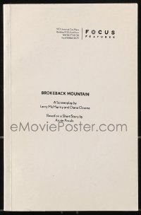 9x220 BROKEBACK MOUNTAIN For Your Consideration 5.5x8.5 script 2005 screenplay by McMurtry & Ossana!