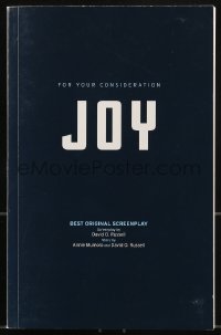 9x247 JOY For Your Consideration 5.5x8.5 script 2015 screenplay by director David O. Russell!