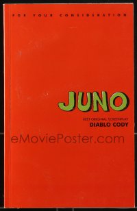 9x248 JUNO For Your Consideration 5.5x8.5 script January 12, 2007, screenplay by Diablo Cody!