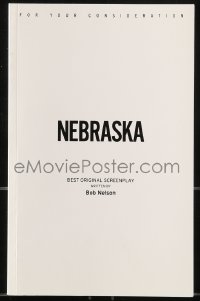 9x264 NEBRASKA For Your Consideration 5.5x8.5 script October 12, 2012, screenplay by Bob Nelson!