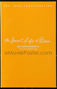 9x269 SECRET LIFE OF BEES For Your Consideration 5.5x8.5 script Oct 31, 2007 screenplay by Bythewood