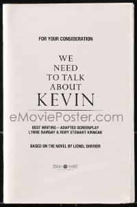 9x282 WE NEED TO TALK ABOUT KEVIN For Your Consideration 5.5x8.5 script 2011 by Ramsay & Kinnear!