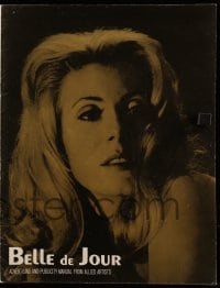9x548 BELLE DE JOUR pressbook 1968 Luis Bunuel classic, c/u of sexy prostitute Catherine Deneuve!
