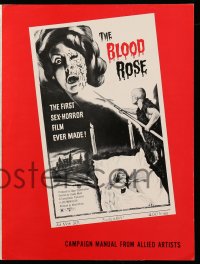 9x566 BLOOD ROSE pressbook 1970 La rose ecorchee, first sex-horror film ever made, wild images!