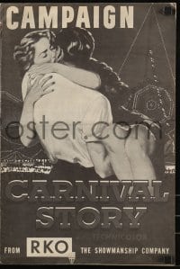 9x587 CARNIVAL STORY pressbook 1954 sexy Anne Baxter held by Steve Cochran who she loves real bad!