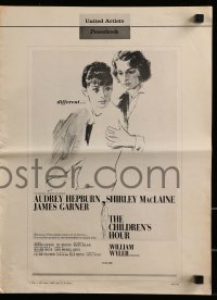 9x592 CHILDREN'S HOUR pressbook 1962 Audrey Hepburn & Shirley MacLaine, directed by William Wyler!