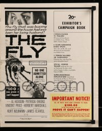 9x660 FLY pressbook 1958 $100 if you can prove the movie can't really happen!