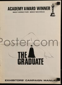9x682 GRADUATE pressbook 1968 art of Dustin Hoffman & Bancroft's sexy leg, Academy Award winner!