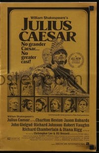 9x734 JULIUS CAESAR pressbook 1970 Joseph Smith art of Charlton Heston & John Gielgud!