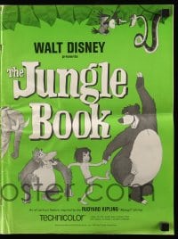 9x735 JUNGLE BOOK pressbook 1967 Walt Disney cartoon classic, great images of Mowgli & friends!