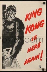 9x740 KING KONG/I WALKED WITH A ZOMBIE pressbook 1956 horror double-bill with wonderful art!