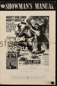 9x741 KING KONG VS. GODZILLA pressbook 1963 Kingukongu tai Gojira, mightiest monsters of all time!