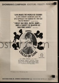 9x750 LA RONDE pressbook 1965 sexy Jane Fonda, directed by Roger Vadim, Circle of Love!
