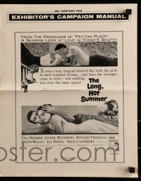 9x763 LONG, HOT SUMMER pressbook 1958 Paul Newman, Joanne Woodward, William Faulkner, Martin Ritt!