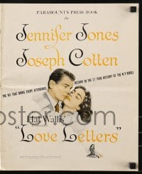 9x765 LOVE LETTERS pressbook 1945 Joseph Cotten & Jennifer Jones, by Ayn Rand!
