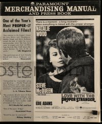 9x766 LOVE WITH THE PROPER STRANGER pressbook 1964 romantic c/u of Natalie Wood & Steve McQueen!