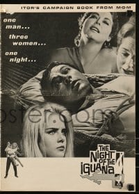9x806 NIGHT OF THE IGUANA pressbook 1964 Richard Burton, Ava Gardner, Sue Lyon, Deborah Kerr, Huston