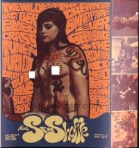 9x878 SEX SHUFFLE pressbook 1968 the wildest orgy ever filmed, sexy naked painted hippie girls!
