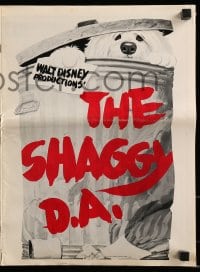 9x879 SHAGGY D.A. pressbook 1976 Dean Jones, Walt Disney, it's laughter by the pound!