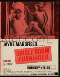 9x887 SINGLE ROOM FURNISHED pressbook 1968 sexy Jayne Mansfield lived her life too full & too fast!