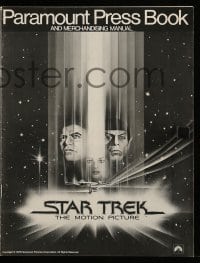 9x904 STAR TREK pressbook 1979 cool art of William Shatner & Leonard Nimoy by Bob Peak!