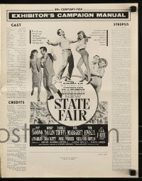 9x906 STATE FAIR pressbook 1962 Pat Boone, Ann-Margret, Rodgers & Hammerstein musical!