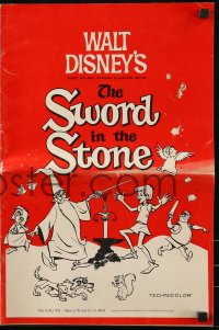 9x916 SWORD IN THE STONE pressbook 1964 Disney's cartoon story of King Arthur & Merlin the Wizard!
