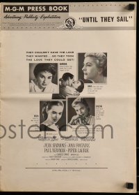 9x957 UNTIL THEY SAIL pressbook 1957 Paul Newman, Jean Simmons, from James Michener story!