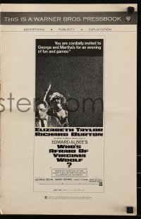 9x982 WHO'S AFRAID OF VIRGINIA WOOLF pressbook 1966 Elizabeth Taylor, Richard Burton, Mike Nichols