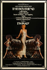 9y113 BOY FRIEND 1sh 1971 Ken Russell, great images of Twiggy and dancers over black background!