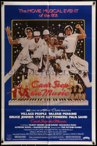 9y132 CAN'T STOP THE MUSIC 1sh 1980 great group photo of The Village People & cast in all white!