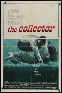9y156 COLLECTOR 1sh 1965 art of Terence Stamp & Samantha Eggar, William Wyler directed!