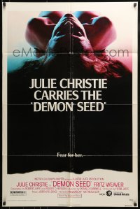 9y199 DEMON SEED 1sh 1977 Julie Christie is profanely violated by a demonic machine!