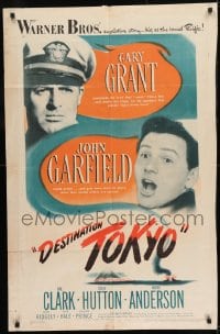 9y200 DESTINATION TOKYO 1sh 1943 Cary Grant & John Garfield in World War II, Delmer Daves!
