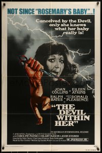 9y207 DEVIL WITHIN HER 1sh 1976 conceived by the Devil, only she knows what her baby really is!