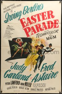9y242 EASTER PARADE style D 1sh 1948 art of Judy Garland & Fred Astaire, Irving Berlin musical