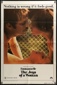 9y251 EMMANUELLE 2 THE JOYS OF A WOMAN 1sh 1976 Sylvia Kristel, nothing is wrong if it feels good!