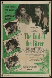 9y259 END OF THE RIVER 1sh 1948 Sabu & Ferreira lived & loved by jungle law, Powell & Pressburger!