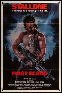 9y303 FIRST BLOOD int'l 1sh 1982 artwork of Sylvester Stallone as John Rambo by Drew Struzan!