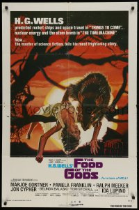 9y312 FOOD OF THE GODS int'l 1sh 1976 artwork of giant rat feasting on dead girl by Drew Struzan!