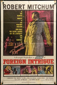 9y317 FOREIGN INTRIGUE 1sh 1956 Robert Mitchum is the hunted, secret agents are the hunters!